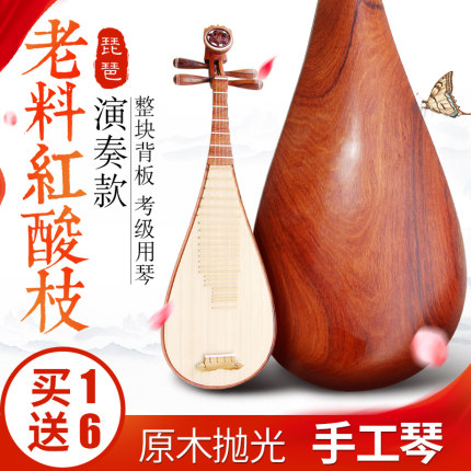 红木琵琶乐器演奏款老料黄酸枝木琵琶成人考级收藏琵琶民族乐器